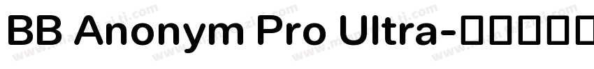 BB Anonym Pro Ultra字体转换